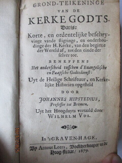 Johannes Hipstedius - Grond-teikeninge van de Kerke Godts - 1679 #1.0