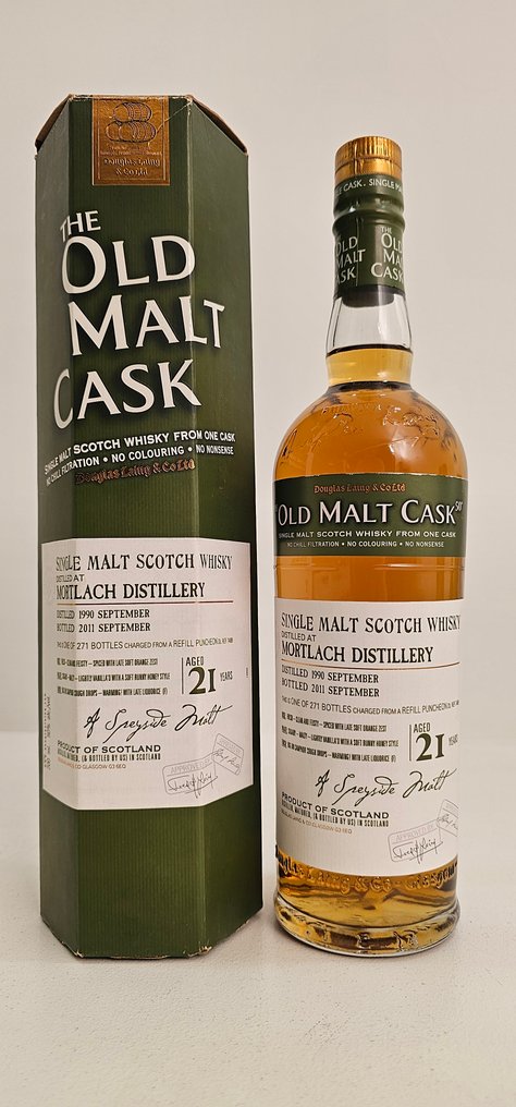 Mortlach 1990 21 years old Old Malt Cask - Douglas Laing  - b. 2011  - 70 cl  #1.0