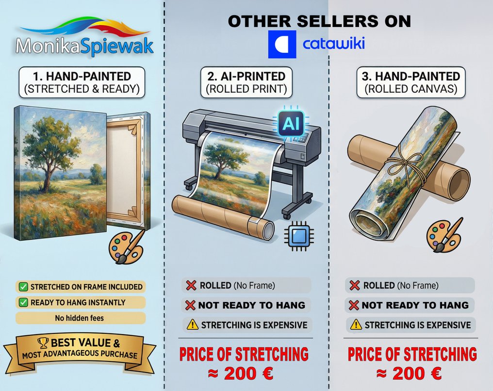 Monika Spiewak - Abstract - XXL - Oil Painting Stretched On The Frame - Ready To Hang - 1/1 Unique Piece #3.2