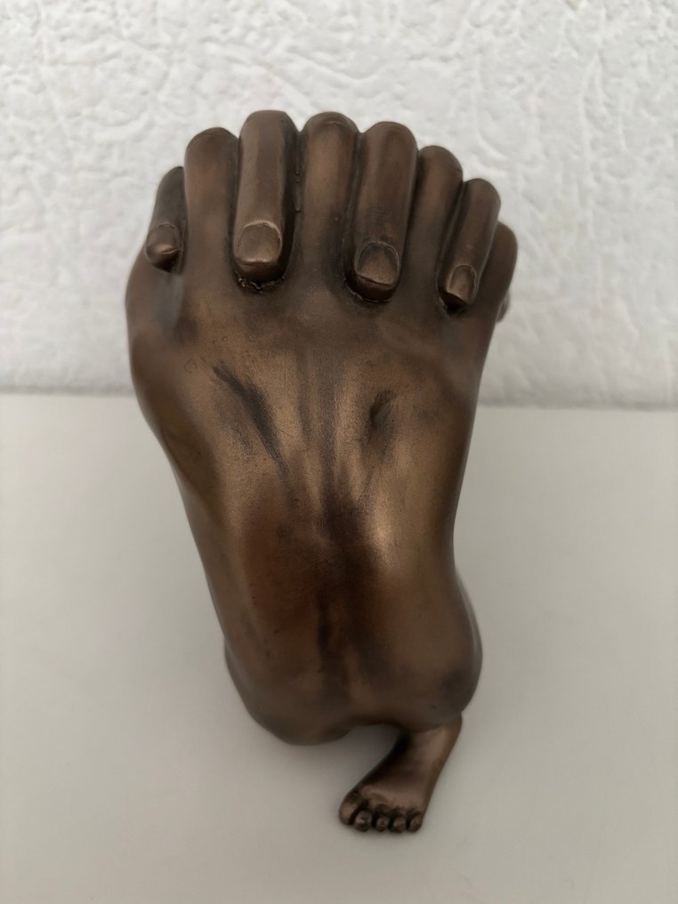 Statue, Becoming one - 12 cm - Koldmalet bronze #2.1