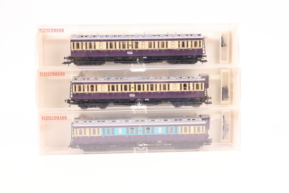 Fleischmann H0 - 5870/5871/5872 - Wagon de passagers pour trains miniatures (3) - Trois véhicules de circulation rapide dans la Ruhr - DRG #2.1