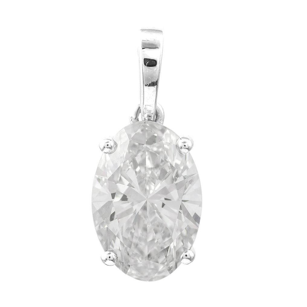 No reserve price - Pendant - 14 kt. White gold - 2.04ct. tw. Diamond (Lab-grown) - Diamond #1.0