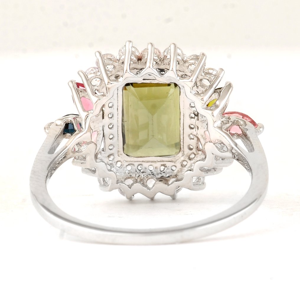 没有保留价 - 戒指 白金 - 2.53ct. tw. 电气石 - 蓝宝石 #2.1