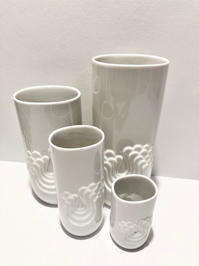 Thomas, Rosenthal - Tapio Wirkkala - 花瓶 (4) - 花卉节 / 盛开节 - 瓷 #4.3