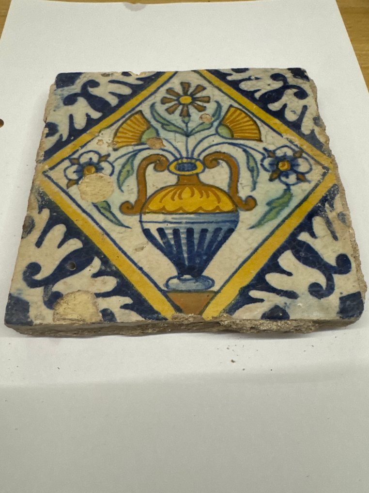 Αντίκες Πλακάκι - Delft, Plateelbakkerij - Αντίκες - 1600-1650 #1.0