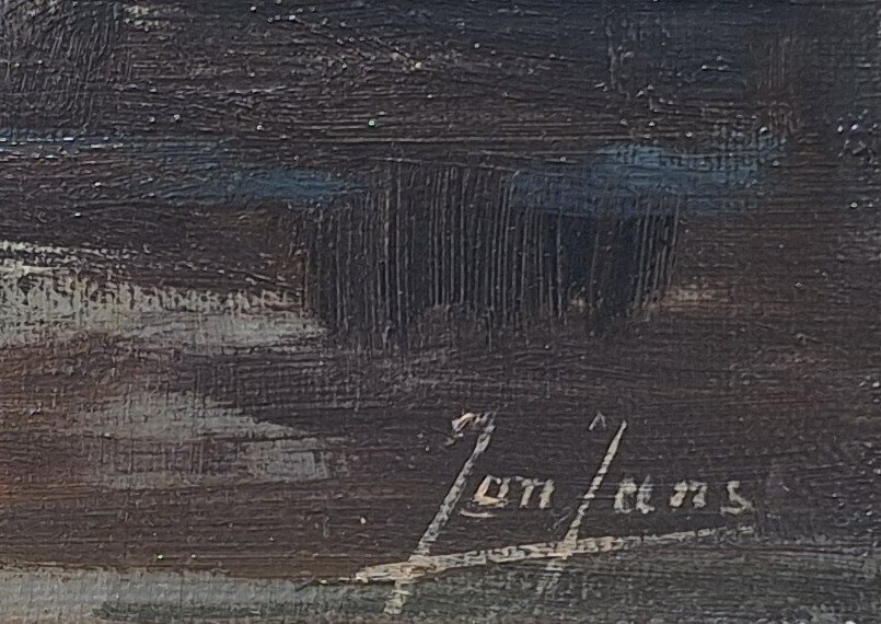 Jan Jans (1872-1943) - Binnenhaven Rotterdam met in de verte de Laurenskerk #2.1