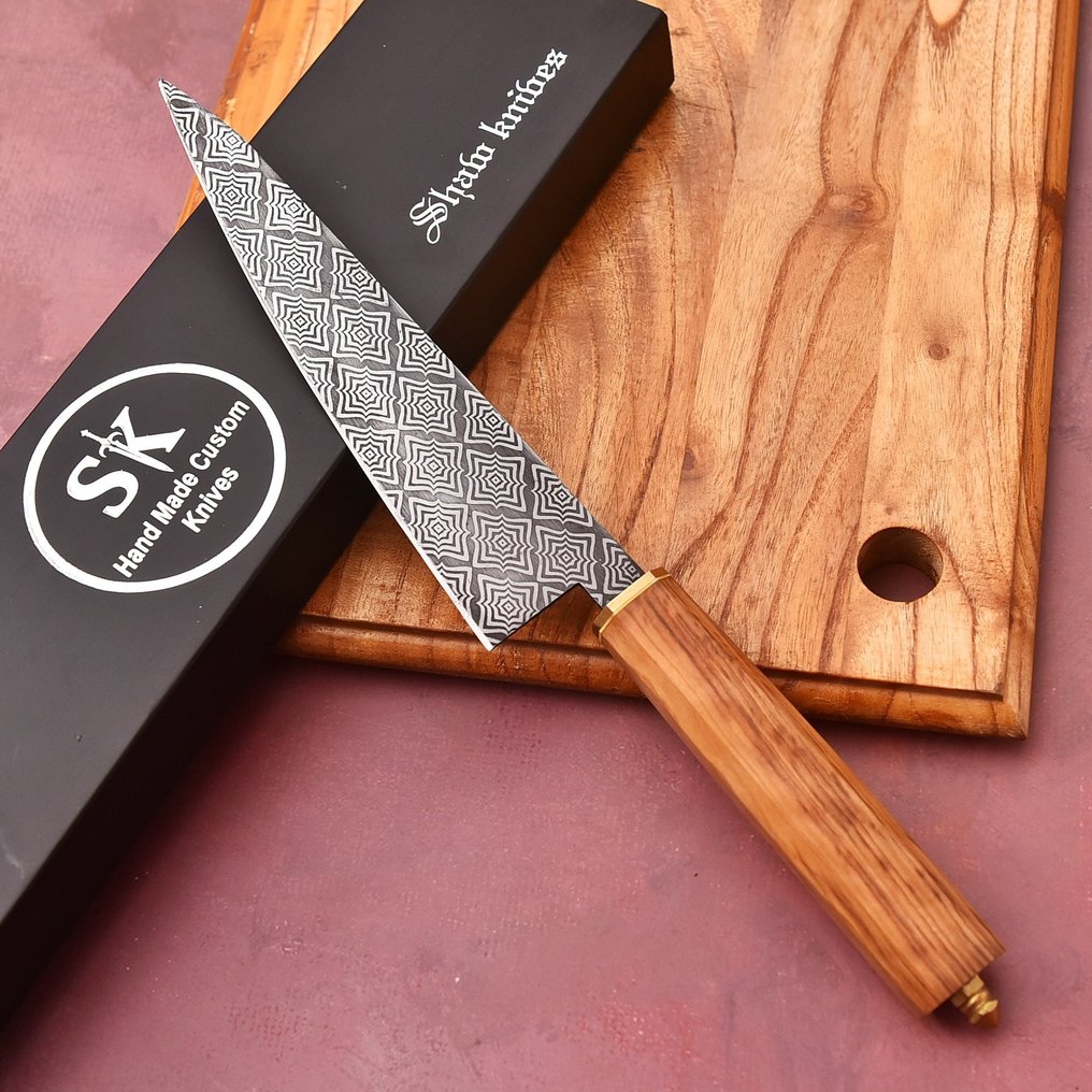 Shaw Knives - Μαχαίρι κουζίνας - Chef's knife - {} - ζωντανός χάλυβας άνθρακα - Ασία - Μάχαιρα σεφ S.K 526 #1.0