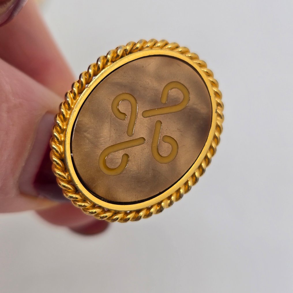 Christian Dior - Classy Gentleman's style Tiger eye polished gem stone - Cufflinks - Paris 1970s Très Chic #2.1