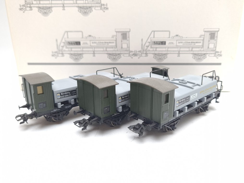 Märklin H0 - 46290 - Set di vagoni merci di modellini di treni (1) - Set di tre veicoli a gas - K.Bay.Sts.B #3.2