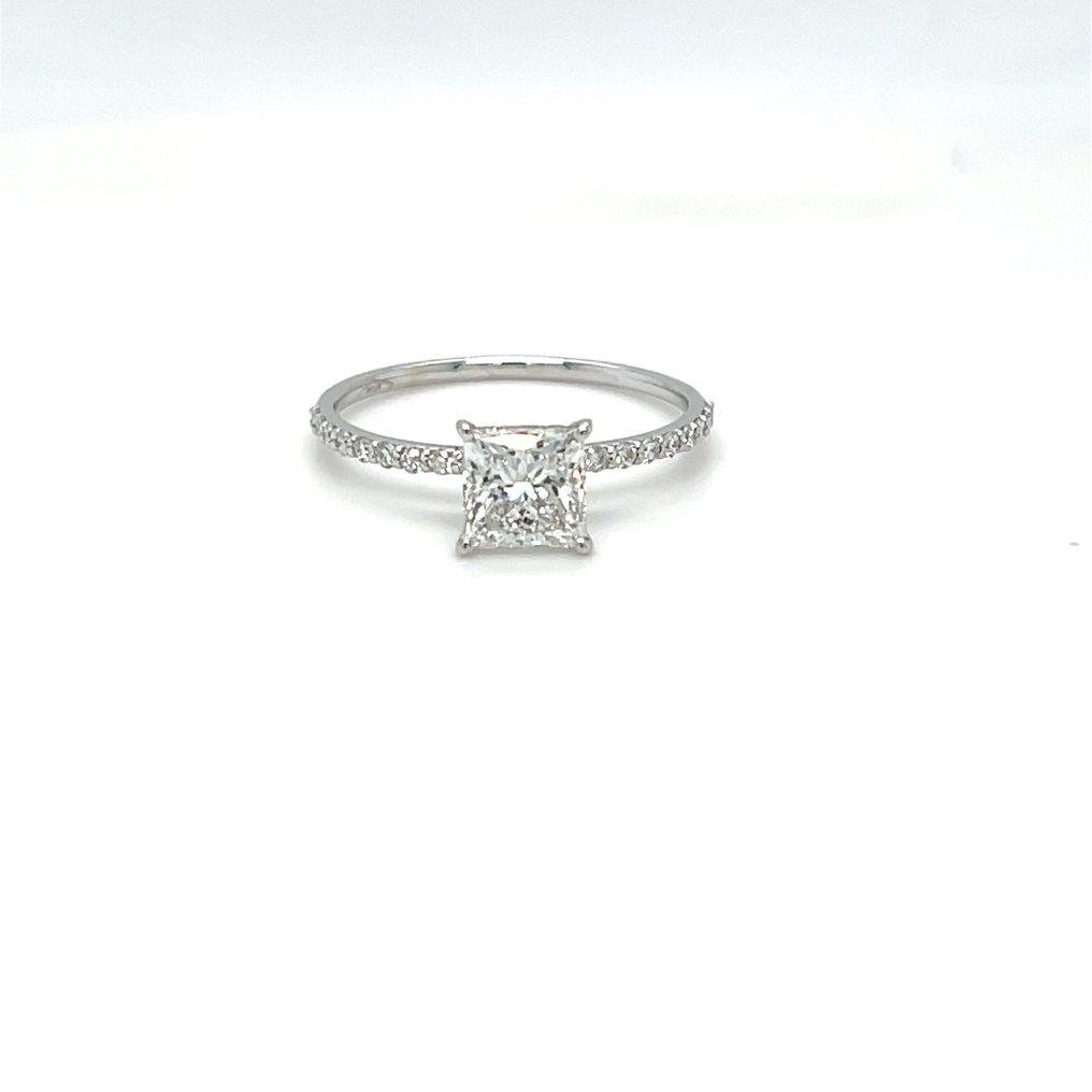 Ingen reservasjonspris - Ring - 14 karat Hvitt gull - 1.33ct. tw. Diamant (Lab-dyrket) - Diamant #1.0