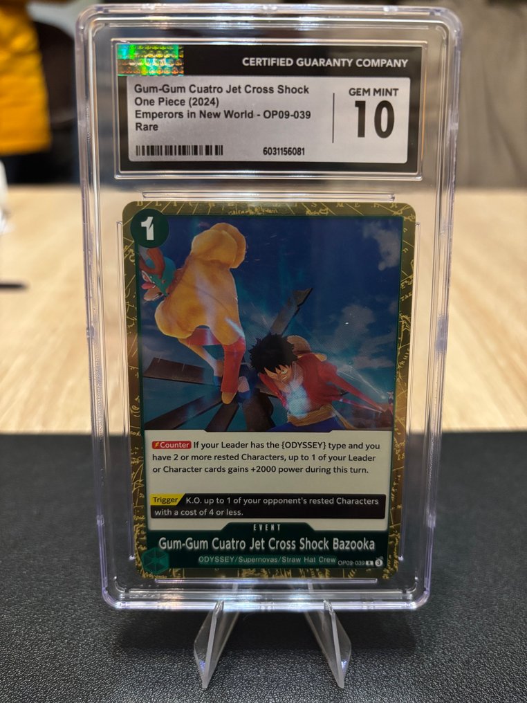 Bandai - 1 Graded card - One Piece - Monkey D. Luffy OP09-039 Foil - CGC 10 #1.0