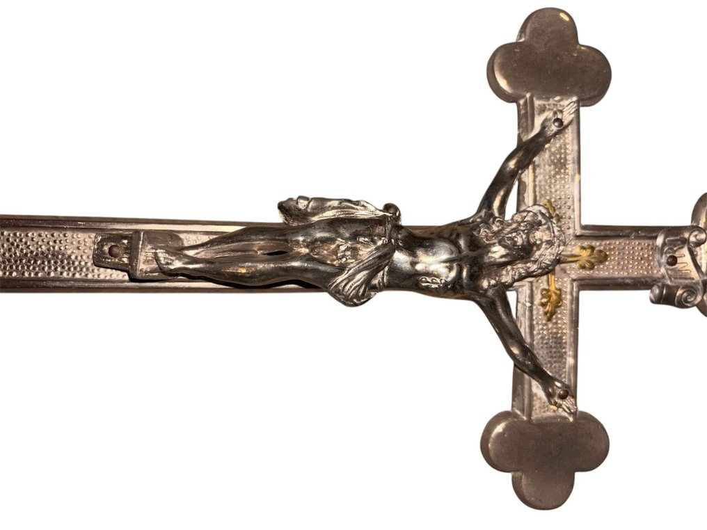 Krucifiks - Legering - Første halvdel af det 20. århundrede - 34,5 cm #2.1