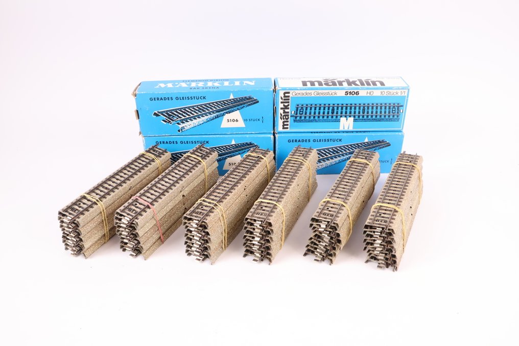Märklin H0 - 5106 - Vías de modelismo ferroviario (100) - 100 Rechte M-Rails #1.0