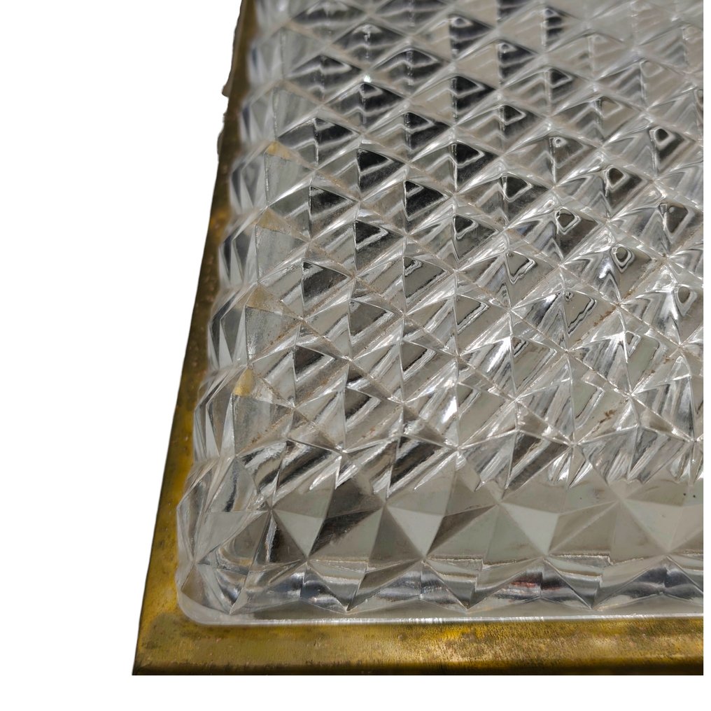 Cut Glass & Brass Elegance - Φωτιστικό οροφής - Gilt brass #1.0