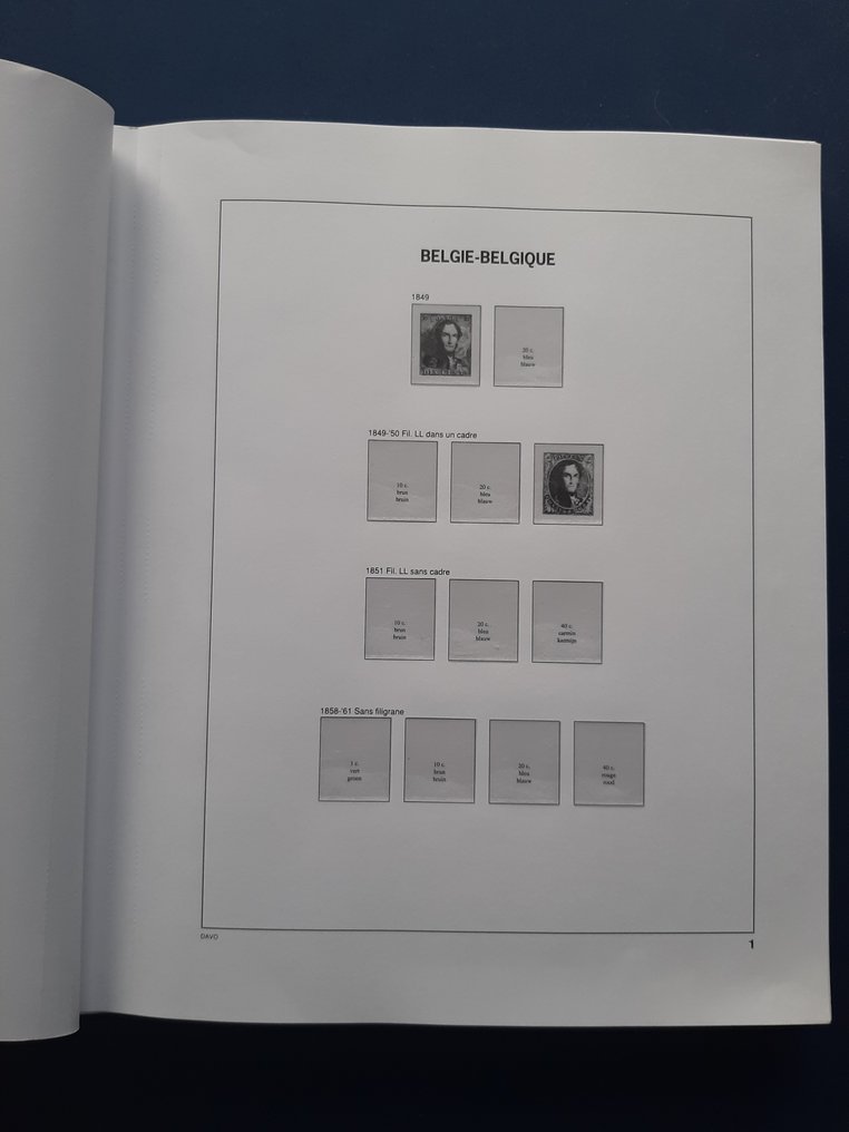 Belgium 1849/1949 - Accessory: Davo luxury album part I (in perfect condition) #2.1