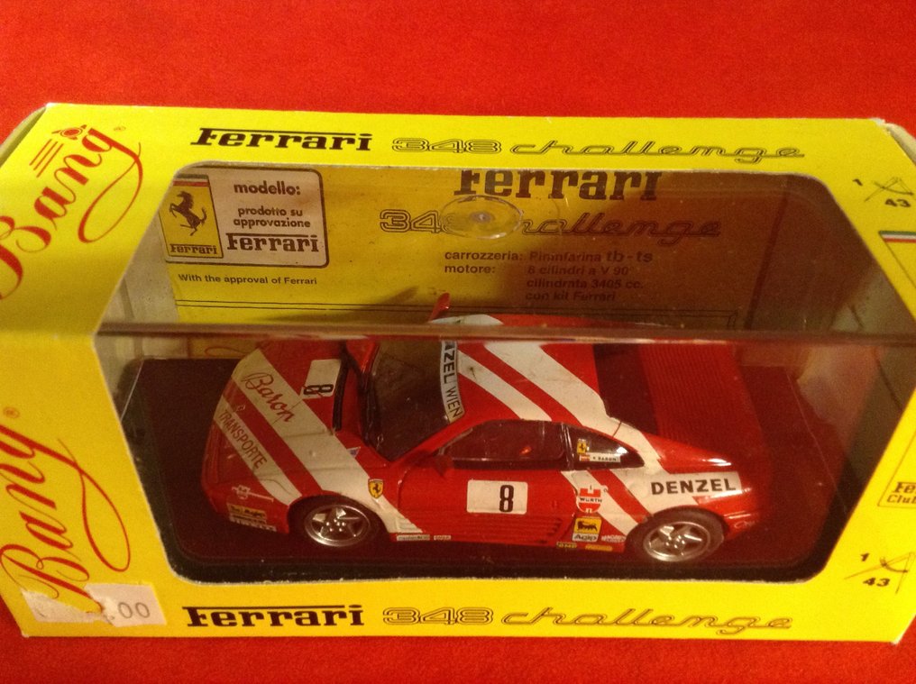 Bang 1:43 - 模型赛车 (2) - ref. #9408 Ferrari 348TB Challenge 1994 #8 Karl Baron - #9423 348TB Challenge 1994 #23 Paolo Rossi - 全新且带包装 - 限量版 - 如今难以找到 #1.0