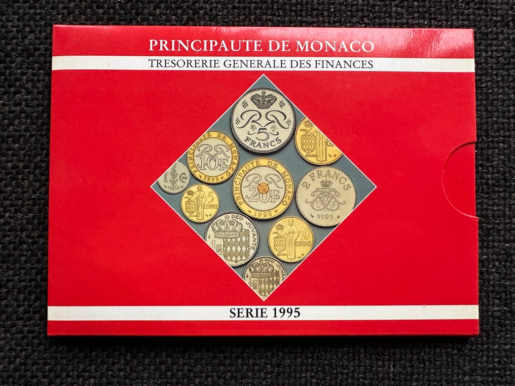 Monaco. Mint Set (BU) 1995 (10 monnaies) Rainier III (Zonder minimumprijs) #3.2