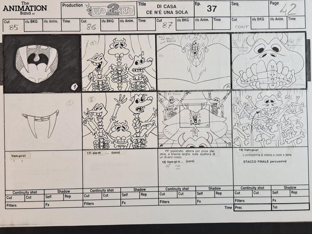 Studio Silver - 12 Original drawing - Lupo Alberto Storyboard #4.3