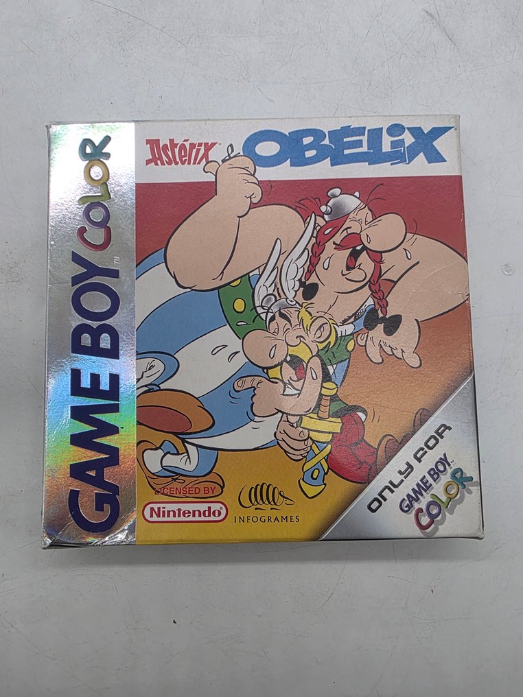 OLD STOCK Extremely Rare Nintendo Game Boy Color ASTERIX & OBELIX First edition EUR - Nintendo Gameboy, boxed with game, Inlay, box protector and manual - Videospill - I original eske #3.2