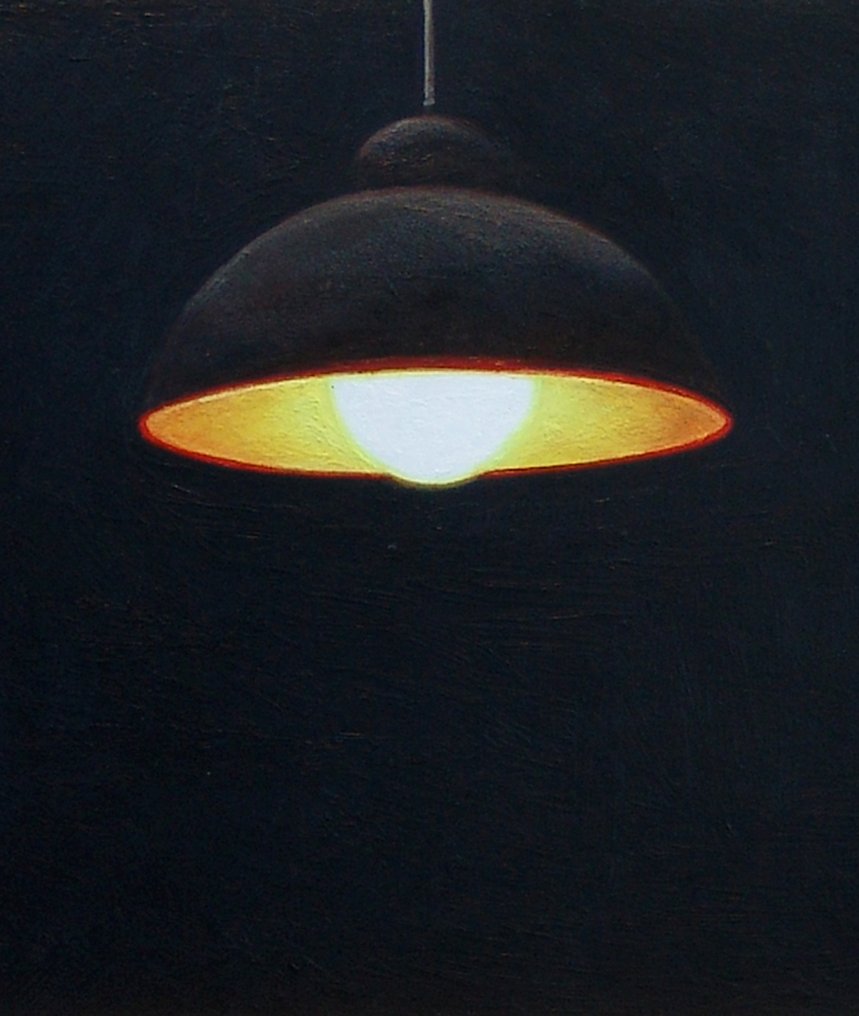 Gerard Boersma (1976) - Lamp (still life painting of a hanging room lamp) #1.0