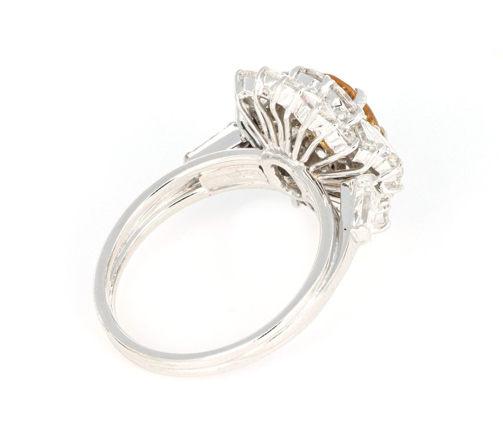 没有保留价 - 戒指 - 18K包金 白金 - 1.25ct. tw. 蓝宝石 - 钻石 #3.2