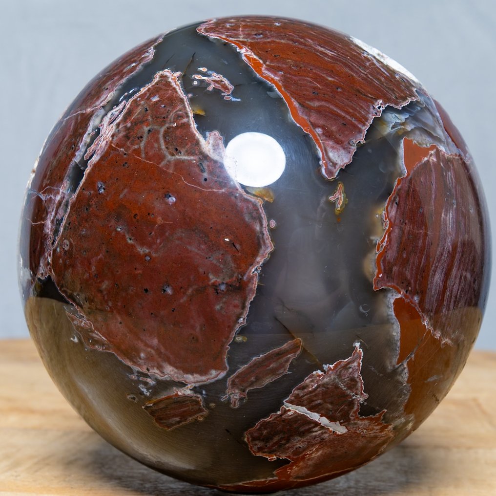 Agate Large quality agate sphere - Height: 13.6 cm - Width: 13.6 cm- 3390 g #1.0