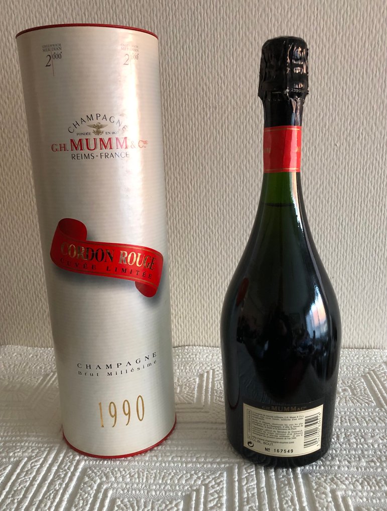 1990 G. H. Mumm, Cordon Rouge Cuvée Limitée - 香檳 - 1 瓶 (0.75L) #1.0