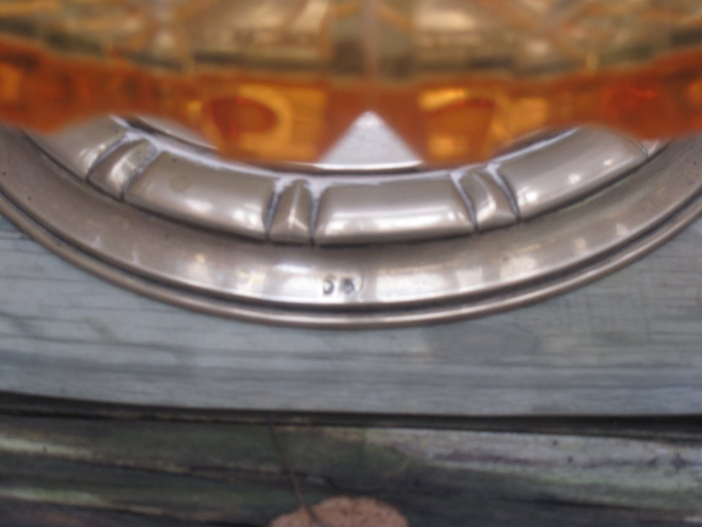 Bowl - schaal met zilvervoet getekend - Crystal - Scale with zivervoet #2.1