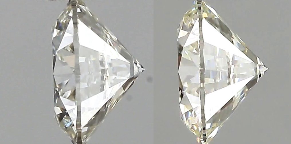 No reserve price - 2 pcs Diamond (Natural) - 0.80 ct - Round - H - IF - International Gemological Institute (IGI) - *Matching Pair* *EX VG* #1.0