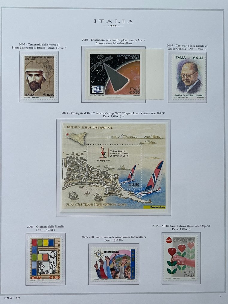 Olaszország 2005 - Olasz Köztársaság 2005-ös évjáratú, új, teljes gumibélyeg. #4.3