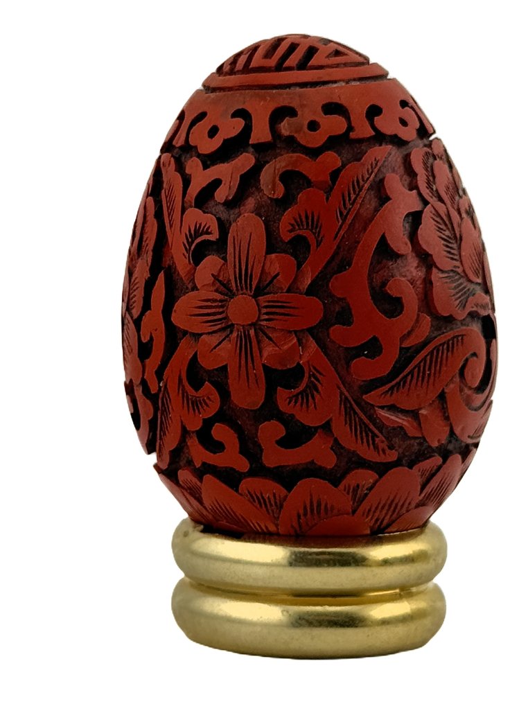 Αυγό Fabergé - Θησαυρός των Αυγών Κόκκινο Αυγό - Gold plated, Ξύλο #3.2
