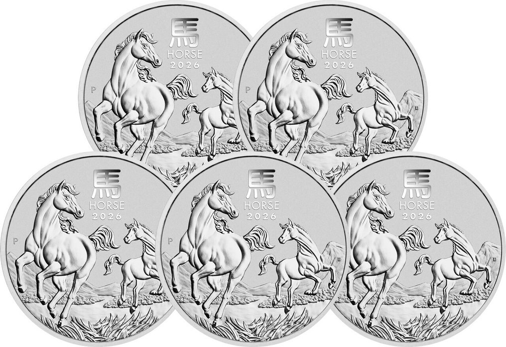 5 Troy Ounce - Silver .999 - Lunar III Cheval 2026 - 155,5 gram - fine silver #1.0