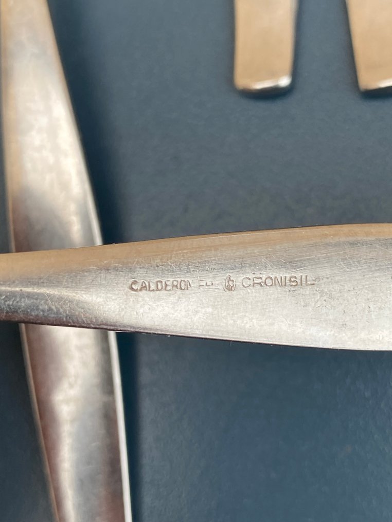 FRATELLI CALDERONI - CRONISIL - Serviciu de masă (45) - Oțel - Set pentru 9 persoane #4.3