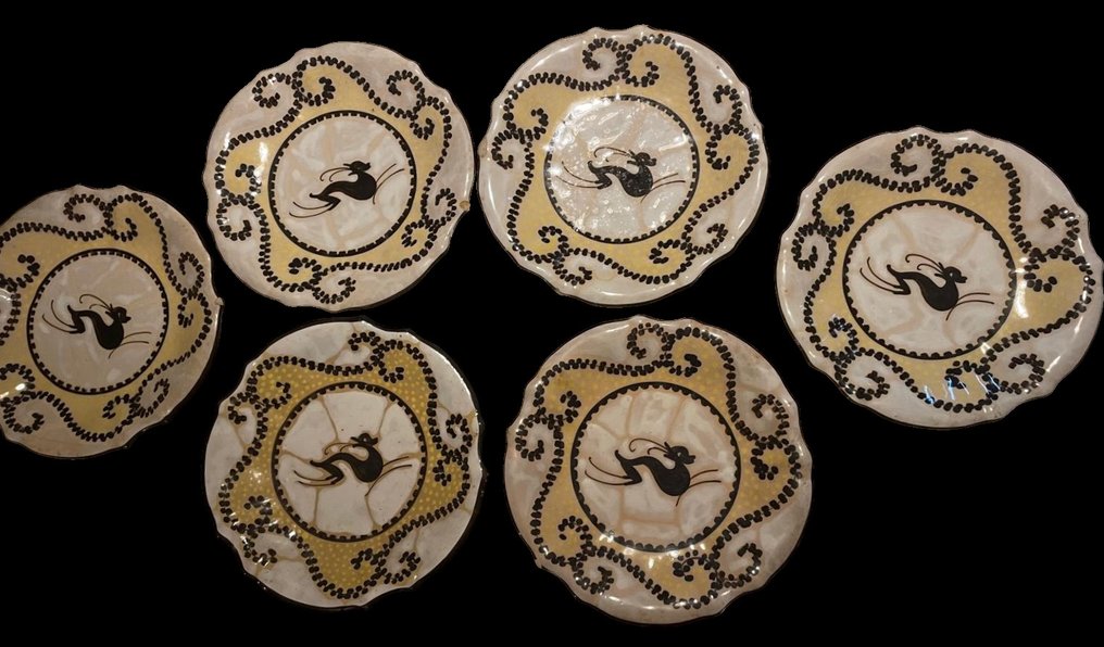 Barraud Messeri & C. (BMC) - Serviço de sobremesa (6) - Majólica #1.0