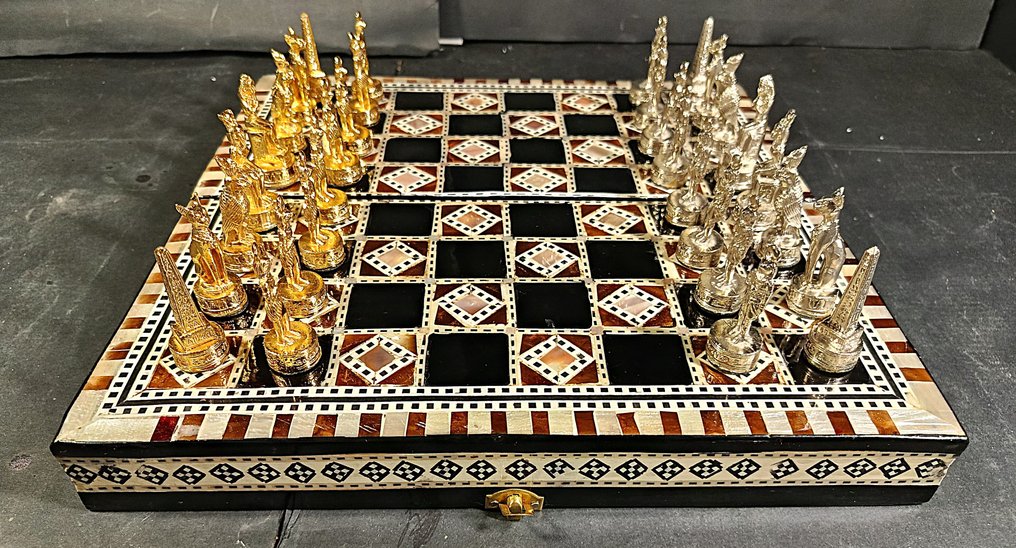 Chess set - Faraones Egipcios - Mother of Pearl, Wood #3.2