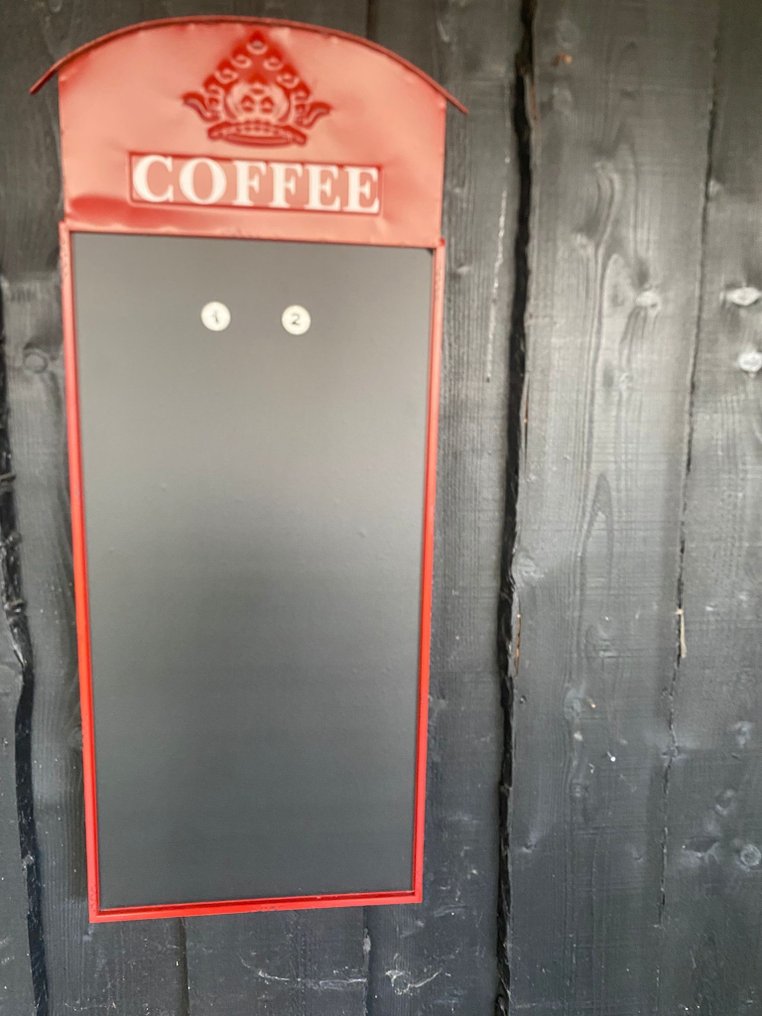 Reclamebord Coffee - Sinal - Ferro, Metal #1.0