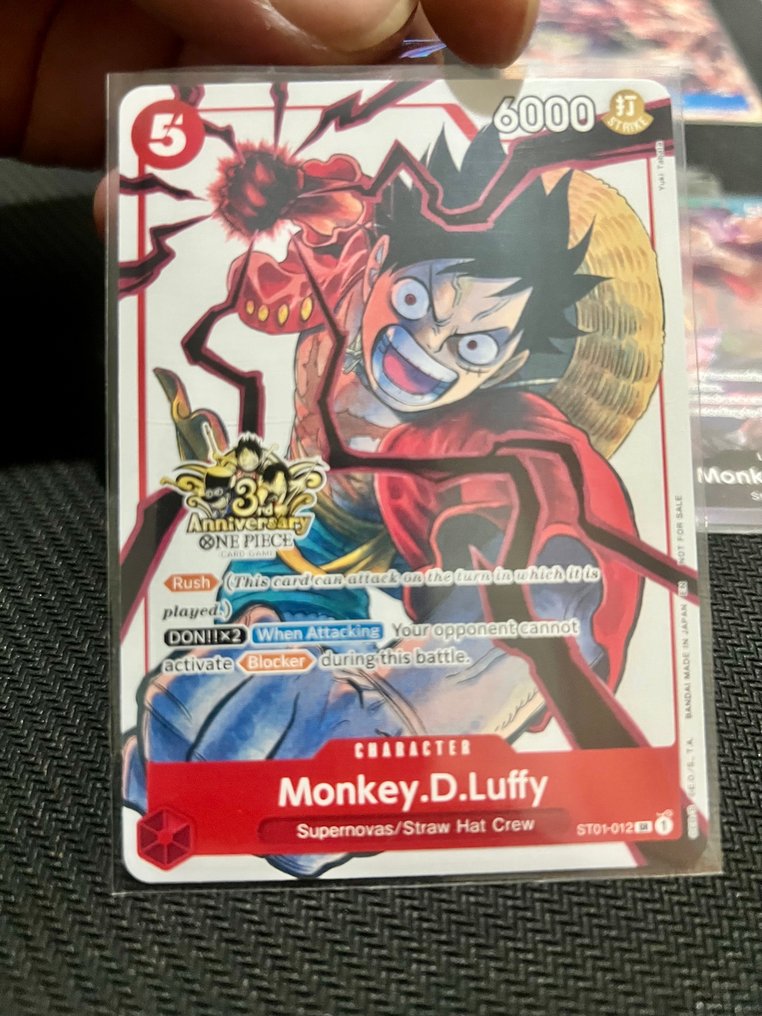 Bandai - 4 Card - One Piece - Monkey D. Luffy Alternate art, Event exclusive of tournament card, Promo card, Original edition, Limited edition, Memorabilia kaart #1.0