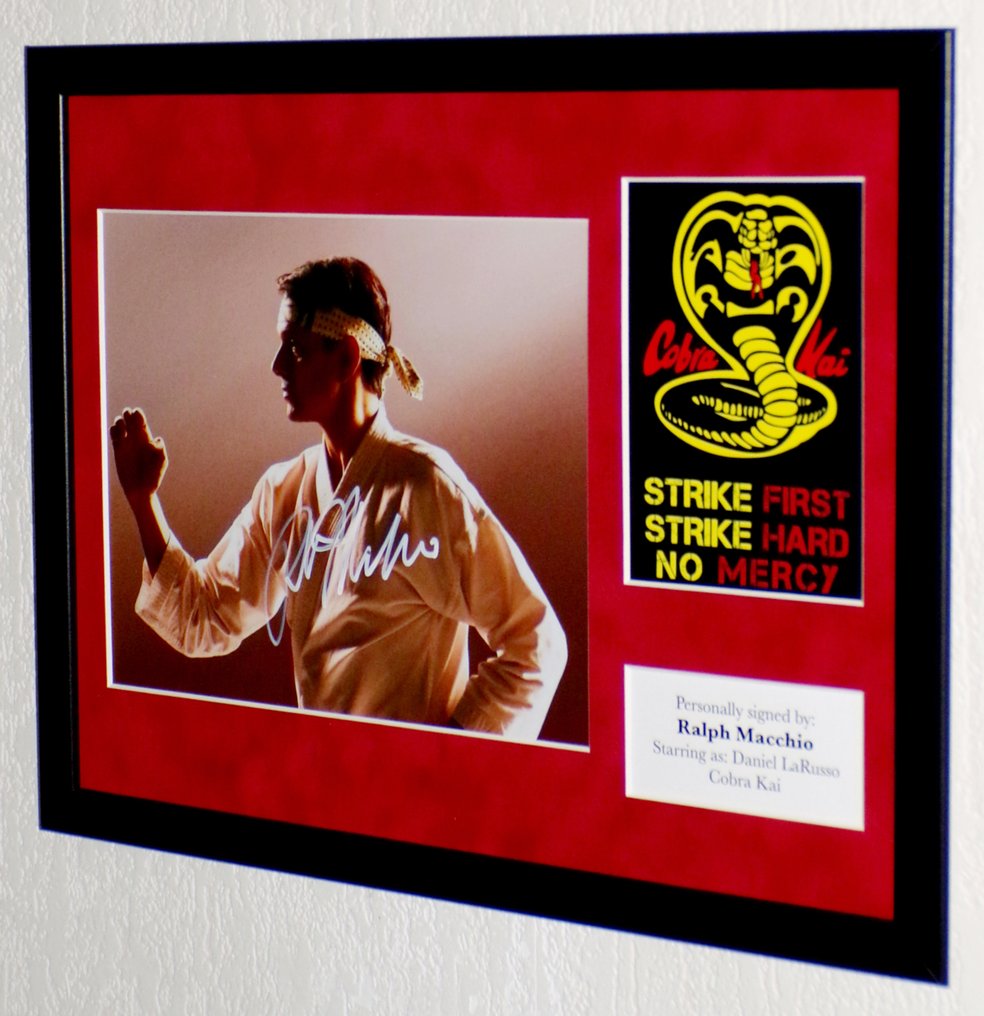 Cobra Kai - Ralph Macchio (Daniel LaRusso) Premium Framed, signed, + COA #1.0