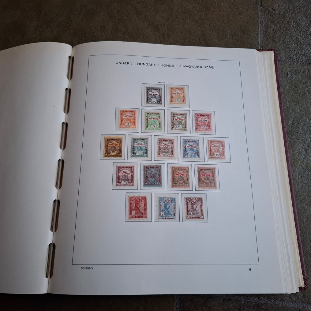 Ungaria 1871/1944 - Alte colecții ( timbre și blocuri ) în caietul de formulare Schaubek #1.0