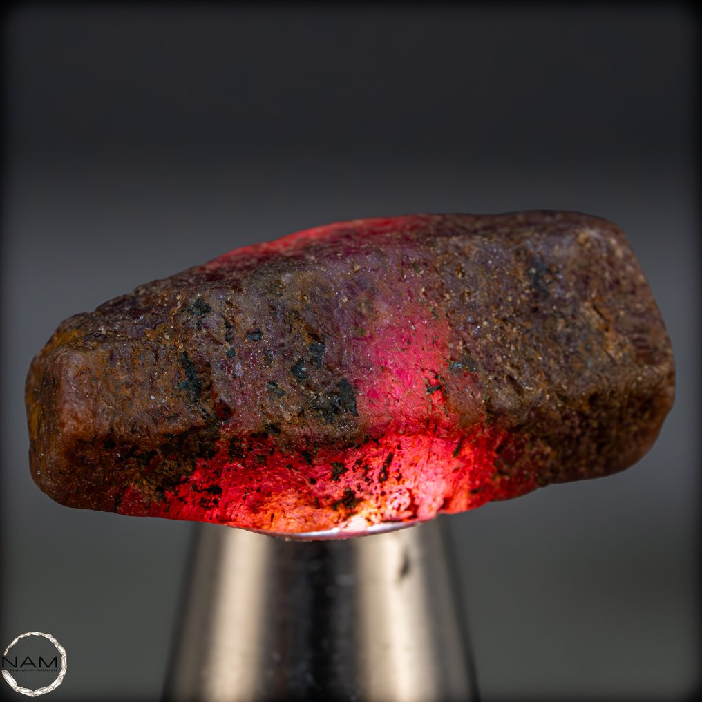 Naturlig rubin-råkrystal sjældent, intensivt lysende ædelstensfragment - 56,45 ct- 11.29 g #1.0