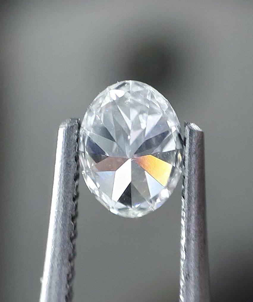 1 pcs Gyémánt (Természetes) - 0.40 ct - Ovális - F - VVS2 - Amerikai Gemmológiai Intézet (GIA) #1.0