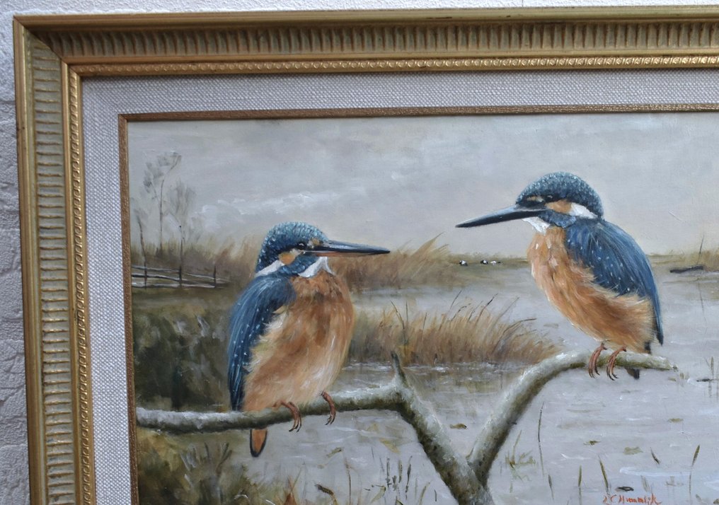 Lodewijk Busing 1965 - / CH van Dijk - IJsvogels Landschap #2.1