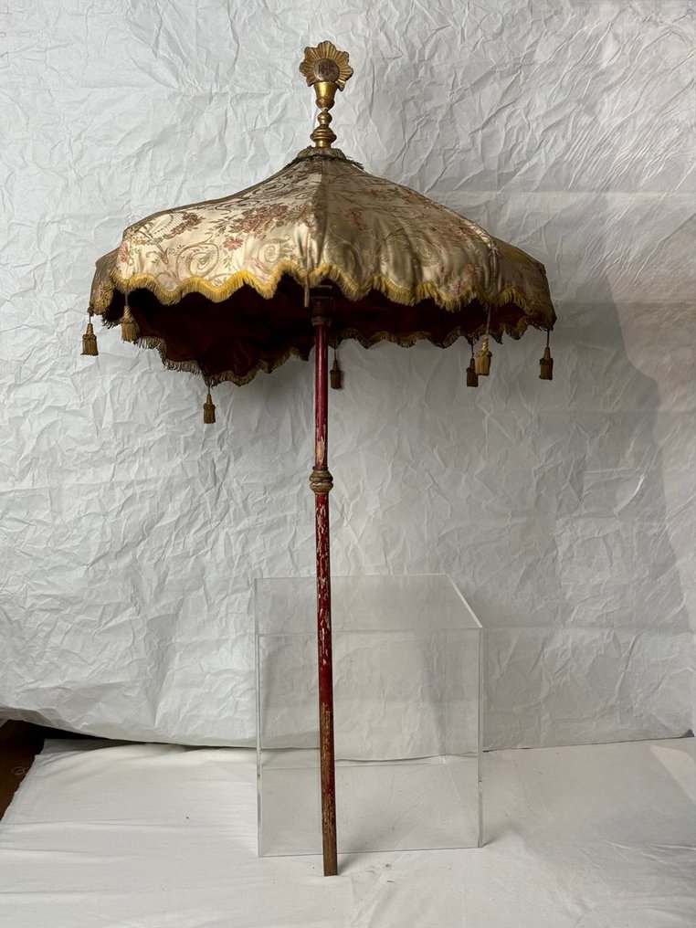 Ομπρέλα processionale - 163 εκ. - Αντίκες - Silk damask - 1750-1800 #1.0