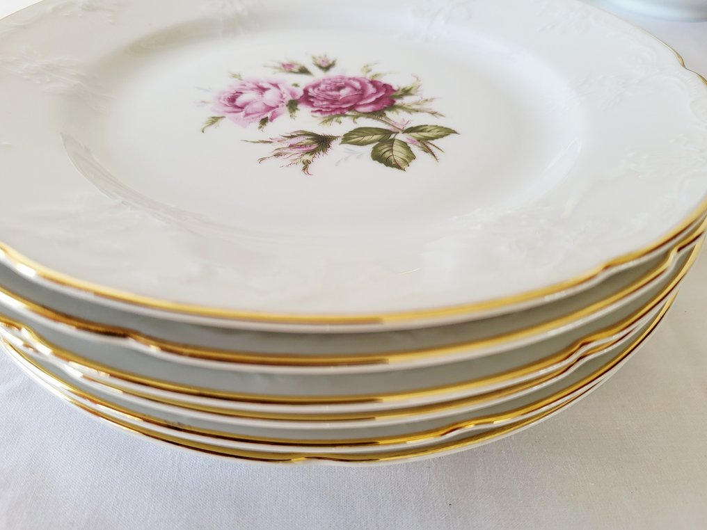 Servizio da tè e caffè (21) - Porcellana biscuit - Moosrose 6 persone #2.1