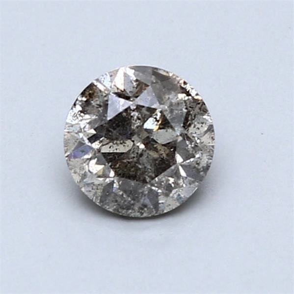 Ingen mindstepris - 1 pcs Diamant (Naturfarvet) - 0.73 ct - Rund - Fancy Grønlig, Brunlig Gul - I2 - International Gemological Institute (IGI) #1.0