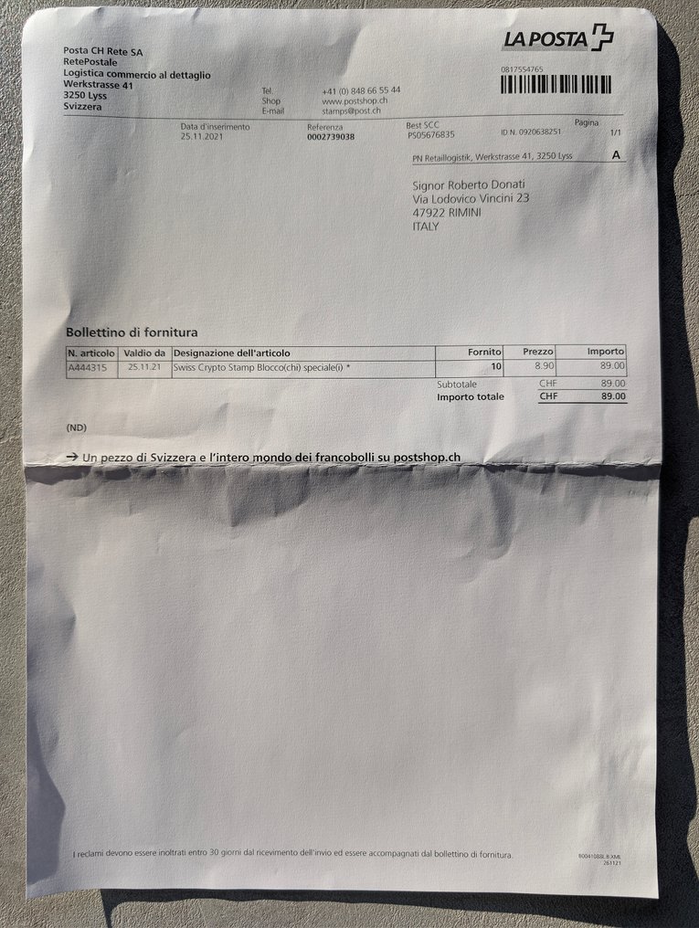 Suíça 2021/2021 - Selo Crypto Suíço 1.0 - Edição Especial Lenda (ID 13) - Pilatus com Dragão - Tiragem Extrema - Swiss Crypto Stamp 1.0 #1.0