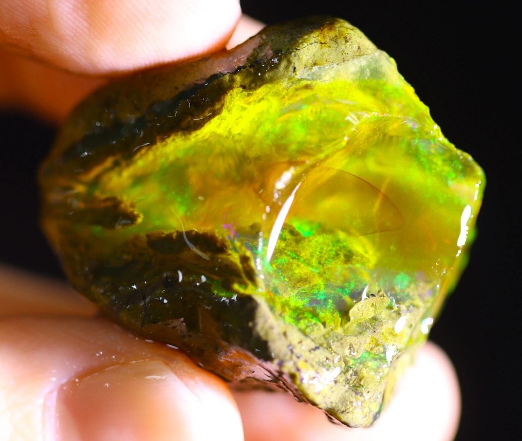 95.9 克拉 - 精美天然水晶蛋白石 - 粗糙 - 大块 - 看视频!- 19.18 g #2.1