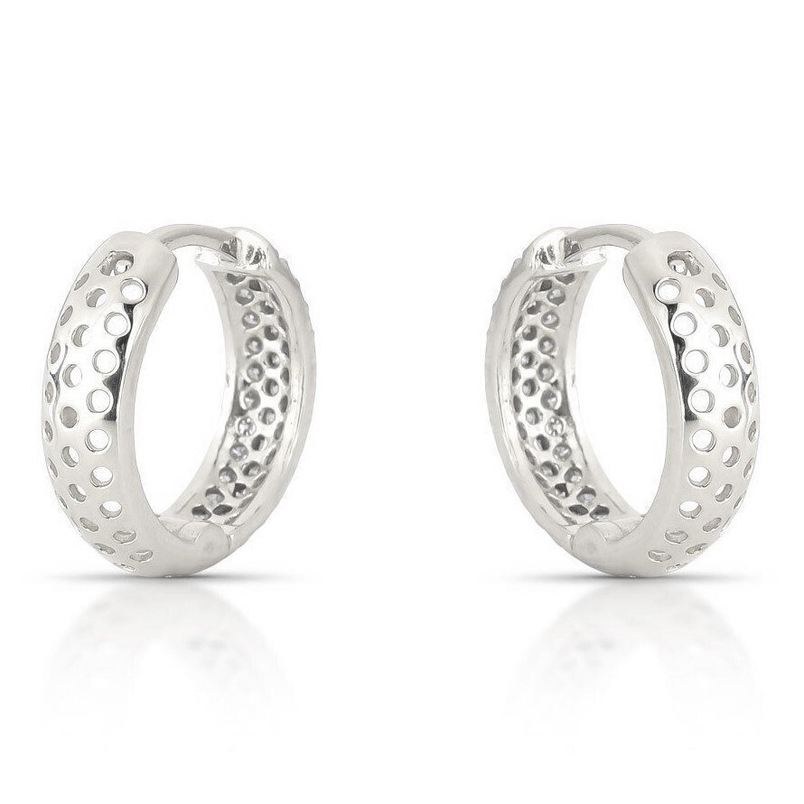 Oorbellen - 14 karaat Witgoud - 0.85ct. tw. Diamant (Natuurlijk) - 802744 #4.3