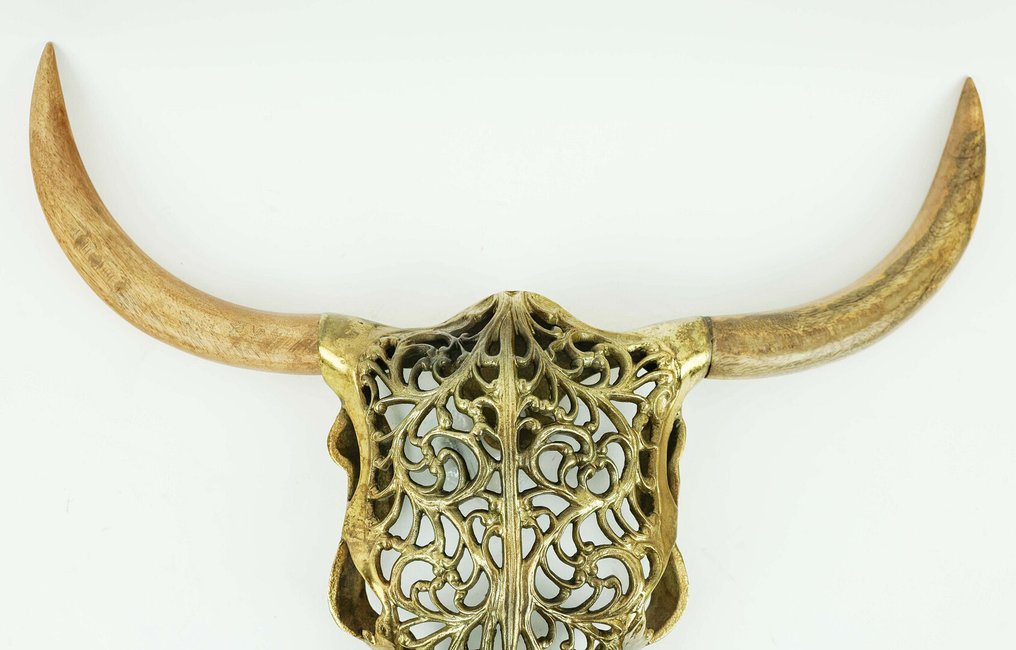 Decoración para pared - Cráneo de bisonte de oro #2.1