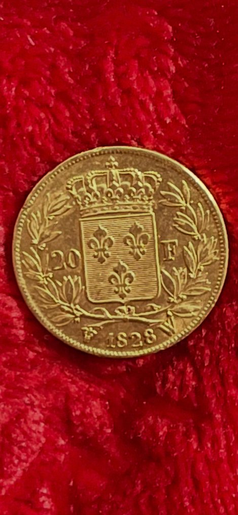 Frankrike. Charles X. 20 Francs 1828-W, Lille #2.1